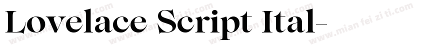 Lovelace Script Ital字体转换